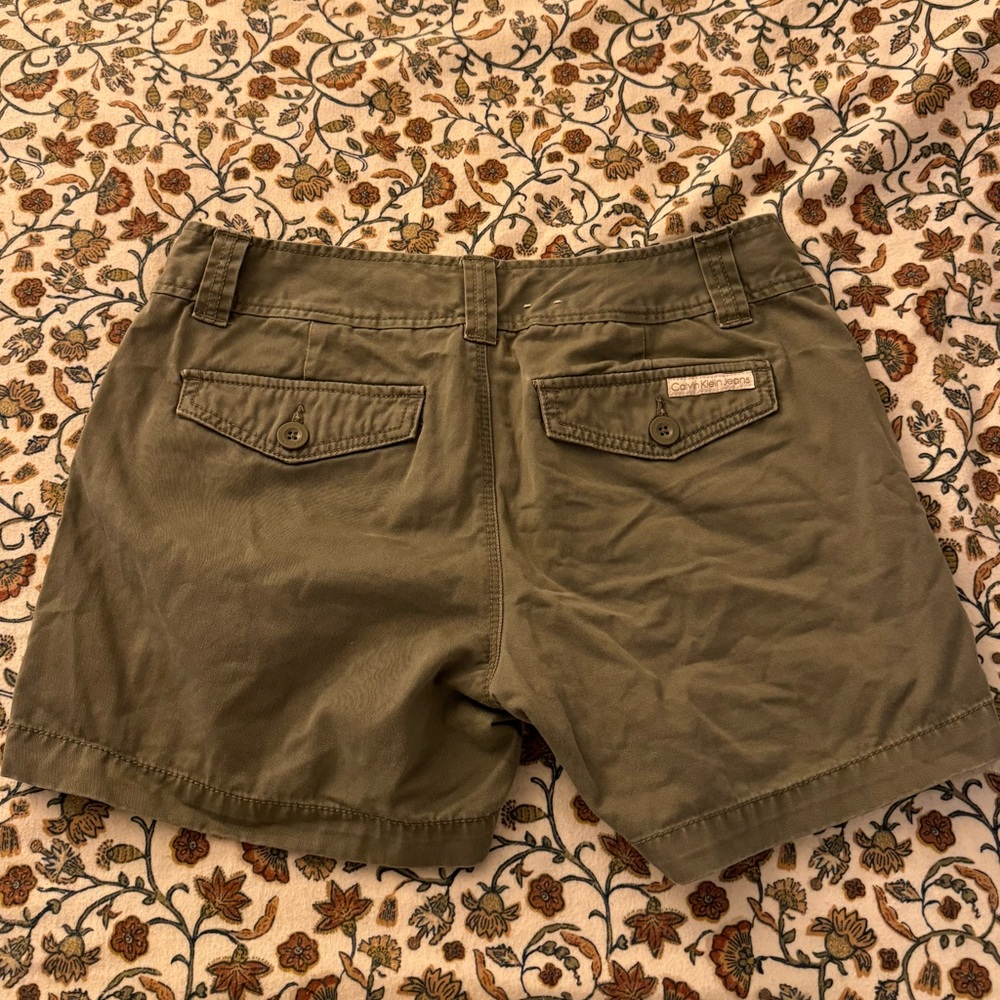 Army green Calvin Klein low waisted shorts